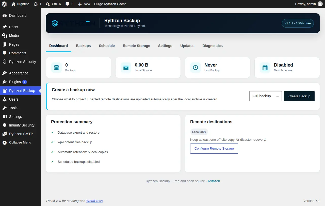 Take a full, database-only or files-only archive, and see what the last one contained.