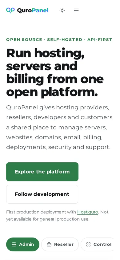 QuroPanel on a phone