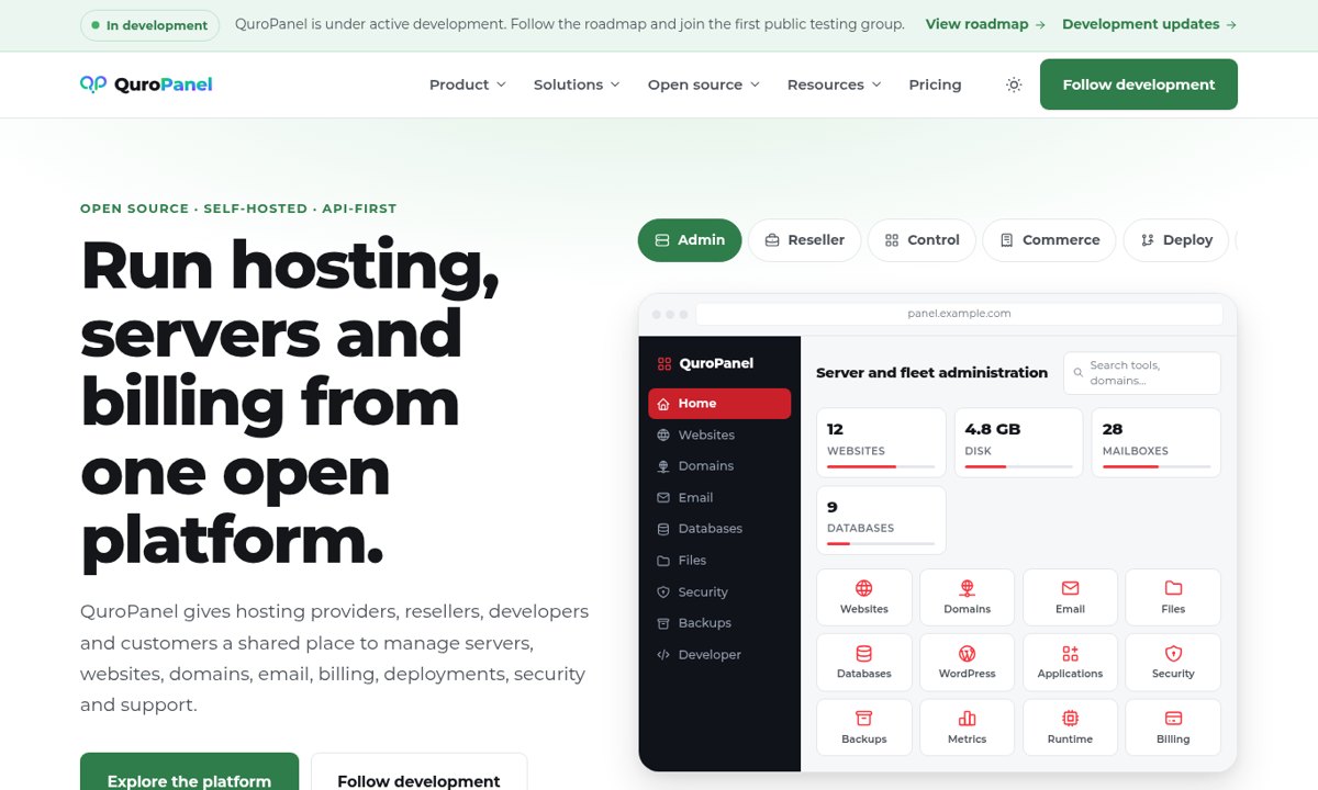 QuroPanel website